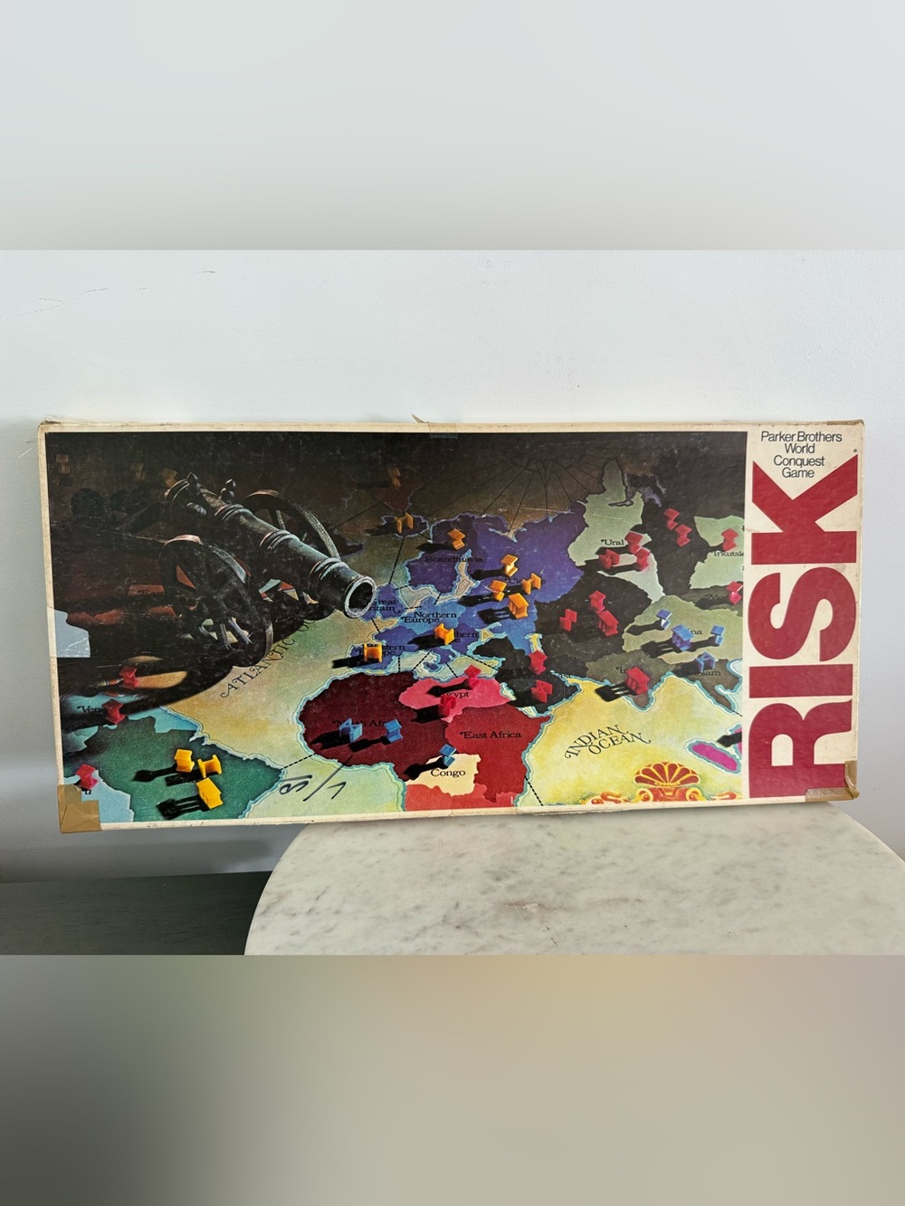 Vintage 1975 1980 Risk Board Game - All Original #44 **Missing dice